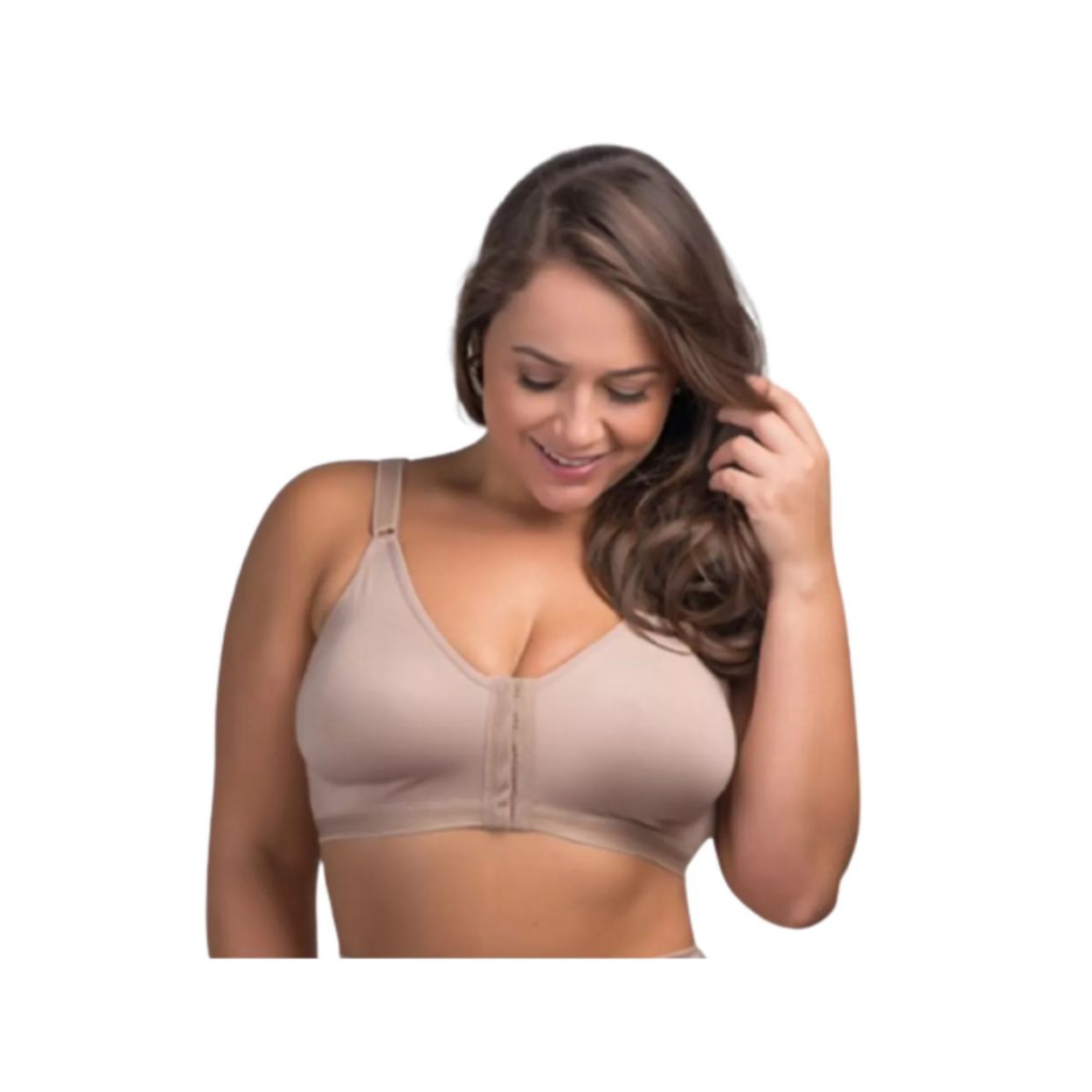 Sutiã sem bojo plus size abertura frontal 50 52 54 56 58 aberto na frente sustentação reforçado