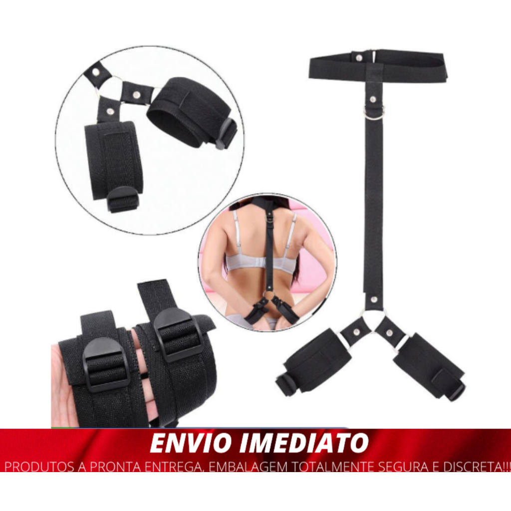 Algema Amarra Mãos E Pescoço Bondage Bdsm Black Friday