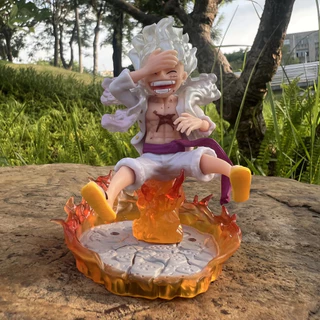 Boneco Luffy One Piece Action Figure 10cm Gear 5 Deus Sol