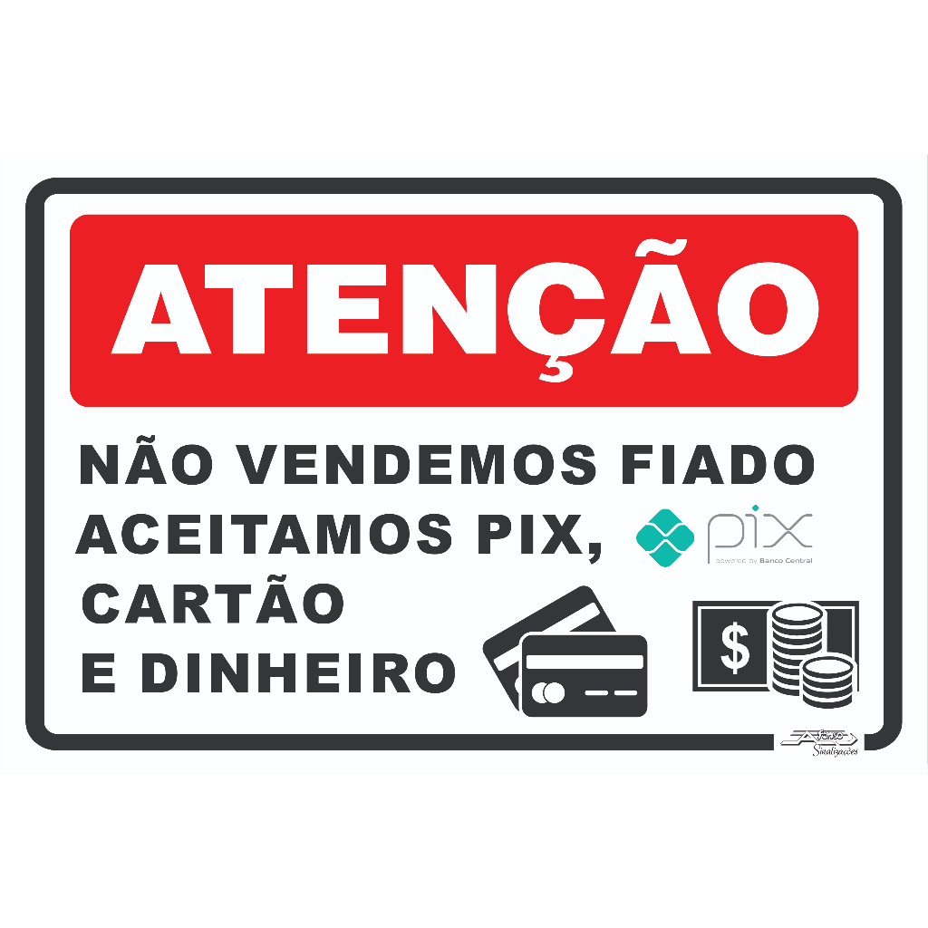 Placa Não Vendemos Fiado | 20x15