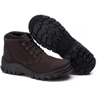 Bota coturno masculino salazari militar hot sale couro legitimo