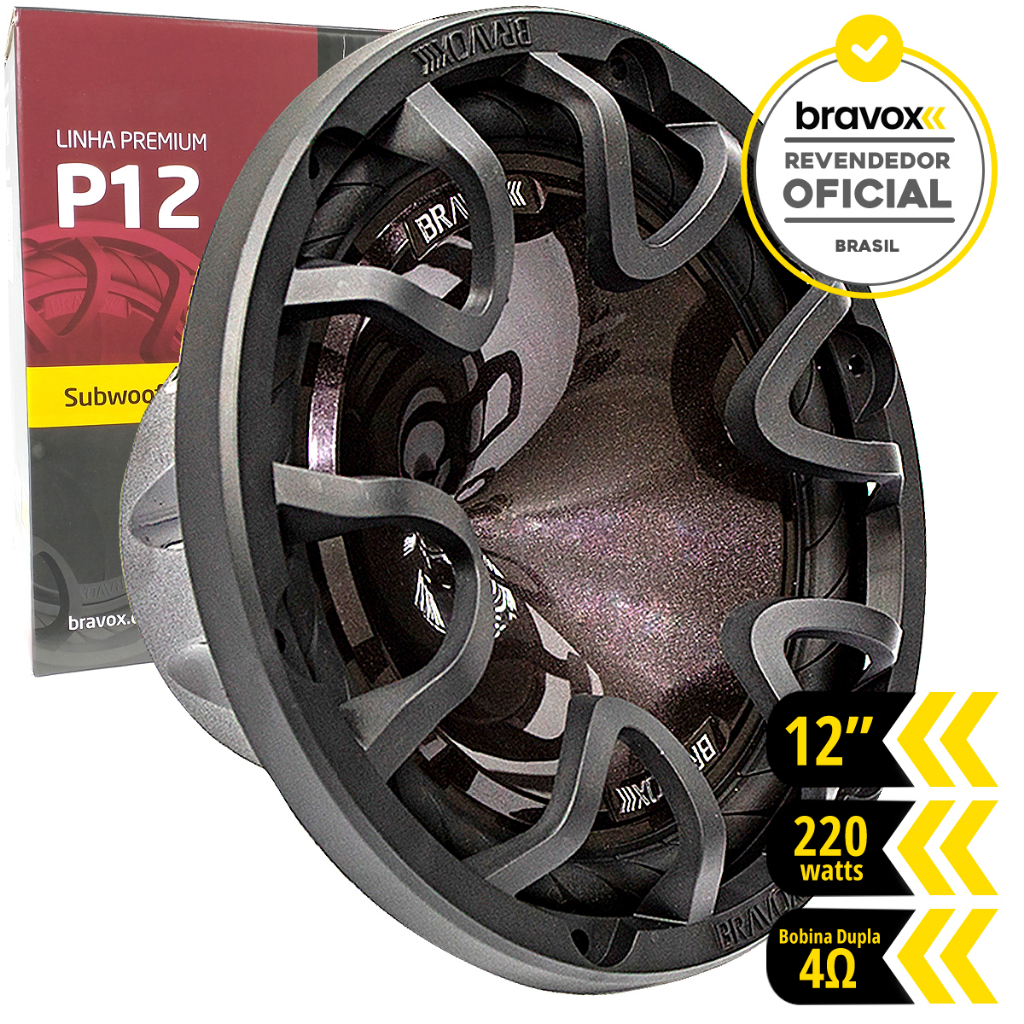 Subwoofer 12 Bravox Premium Plus P12x S4 220w Rms Telado | Shopee Brasil