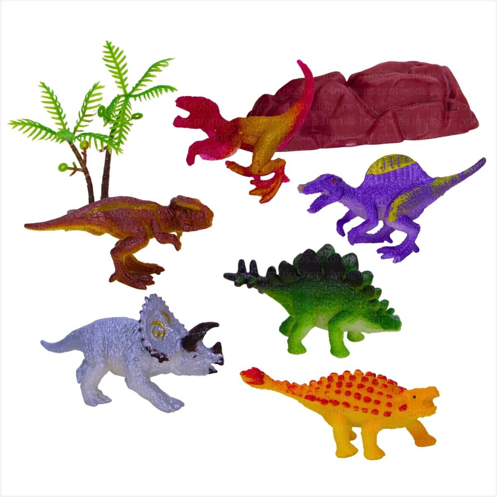 Kit Dinossauros De Brinquedo Pequenos 8 Peças | Shopee Brasil