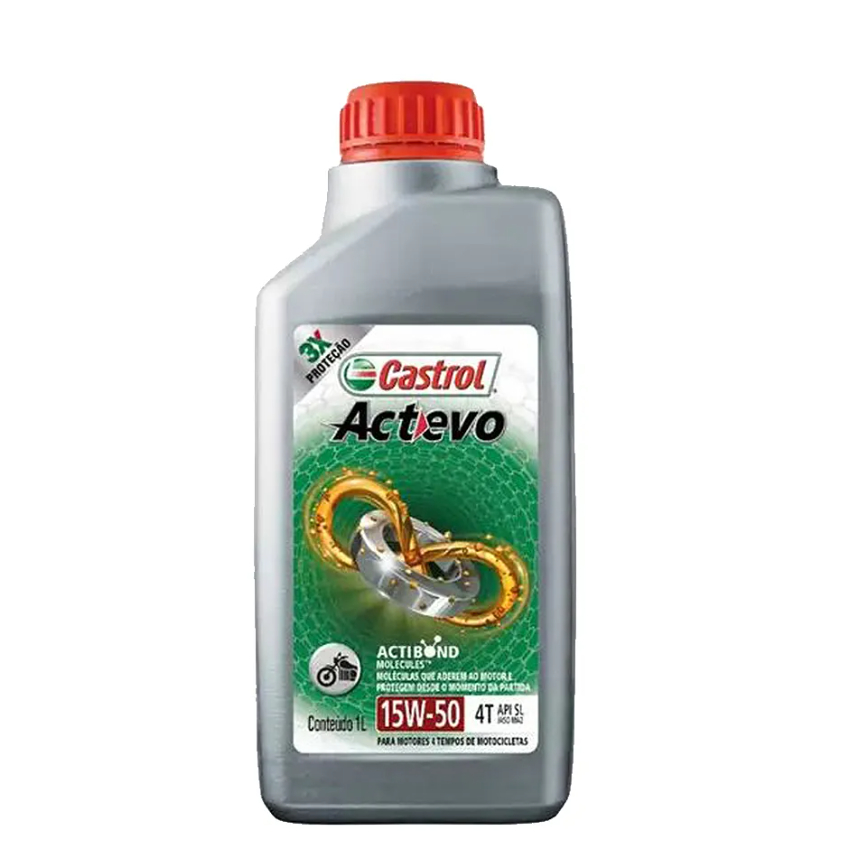Óleo Moto Castrol Actevo Essential 15w50 SEMI SINTETICO (1 Litro) G76