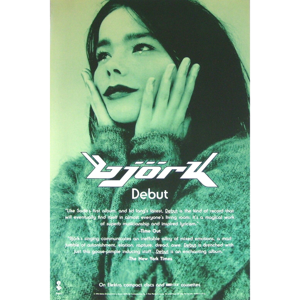 Poster björk 42x30cm Tamanho Grande Indie pop experimental Cartaz