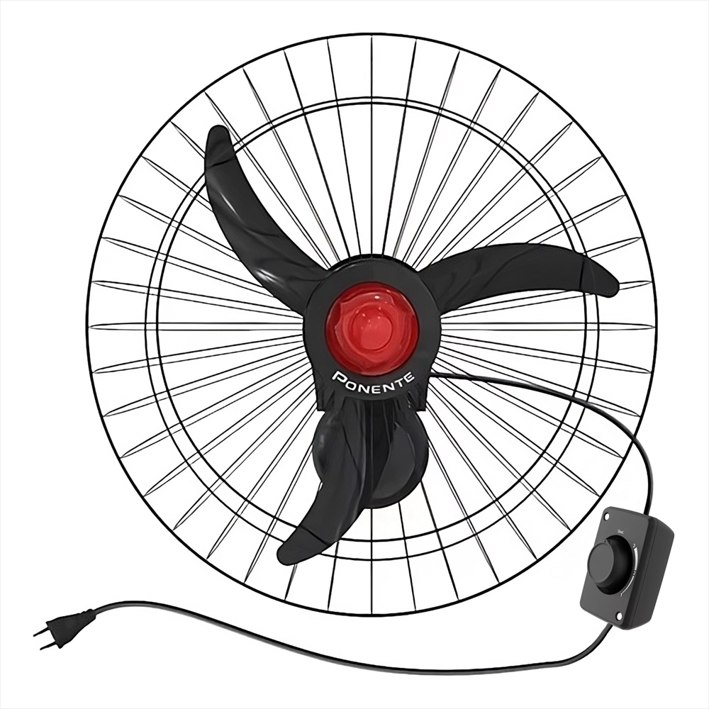 Ventilador de Parede Oscilante Good 60cm Aço Preto Ponente - casa nova coisas diferentes da shoppe achadinhos da shopee casa