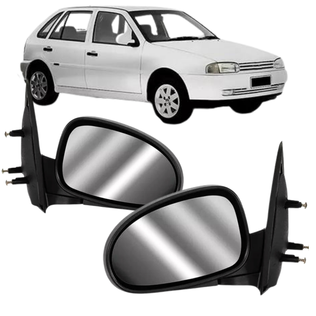 Par Retrovisor Gol G2 Parati Saveiro 4 Portas 1995 1996 1997 1998 1999 ...