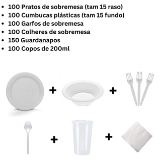 100 Garfos Descartáveis Master De Plástico Resistente - Prafesta :  : Cozinha