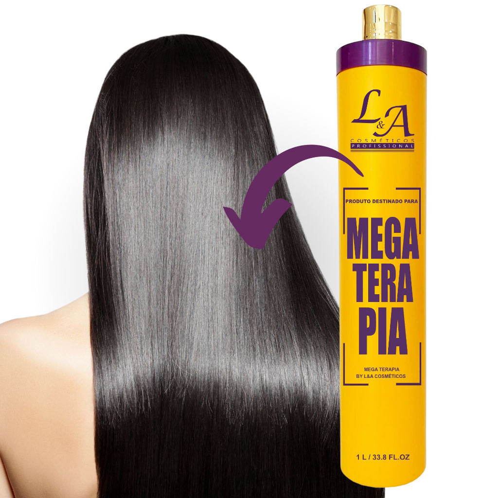 Escova Mega Terapia - Sem Formol L&A Cosméticos 1L - Fioterapia Capilar -  Liso Perfeito | Shopee Brasil