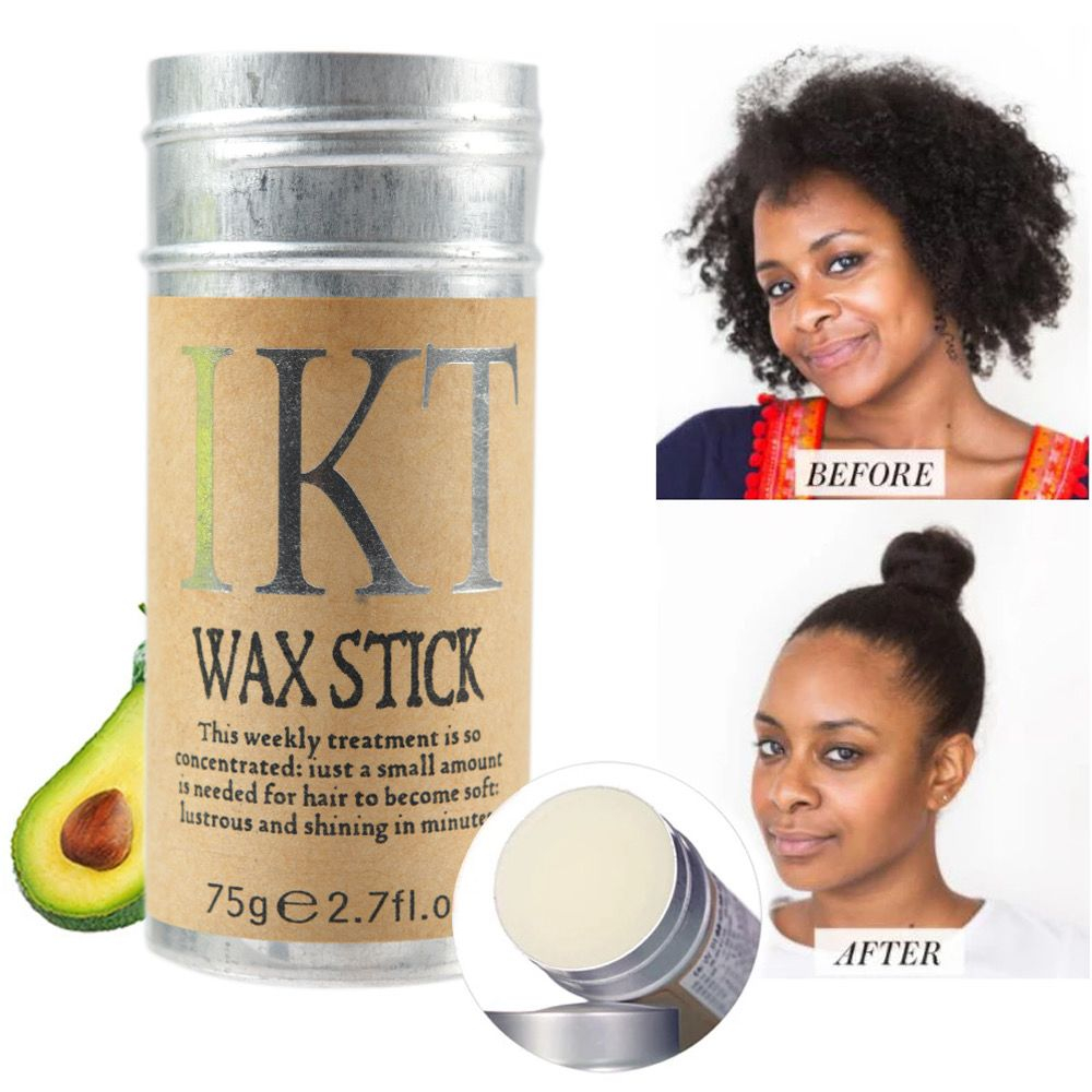 KIT Bastão De Cera Para Cabelo Stick Portátil Profissional Perfeito Linha De Liso Não Frizado Controle De Borda 75G