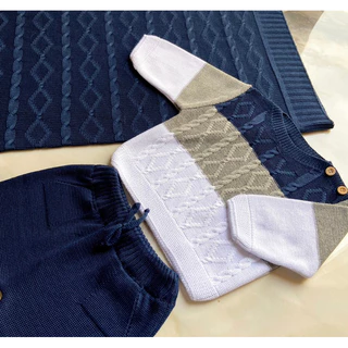 Saída de Maternidade Tricot Aran Masculino