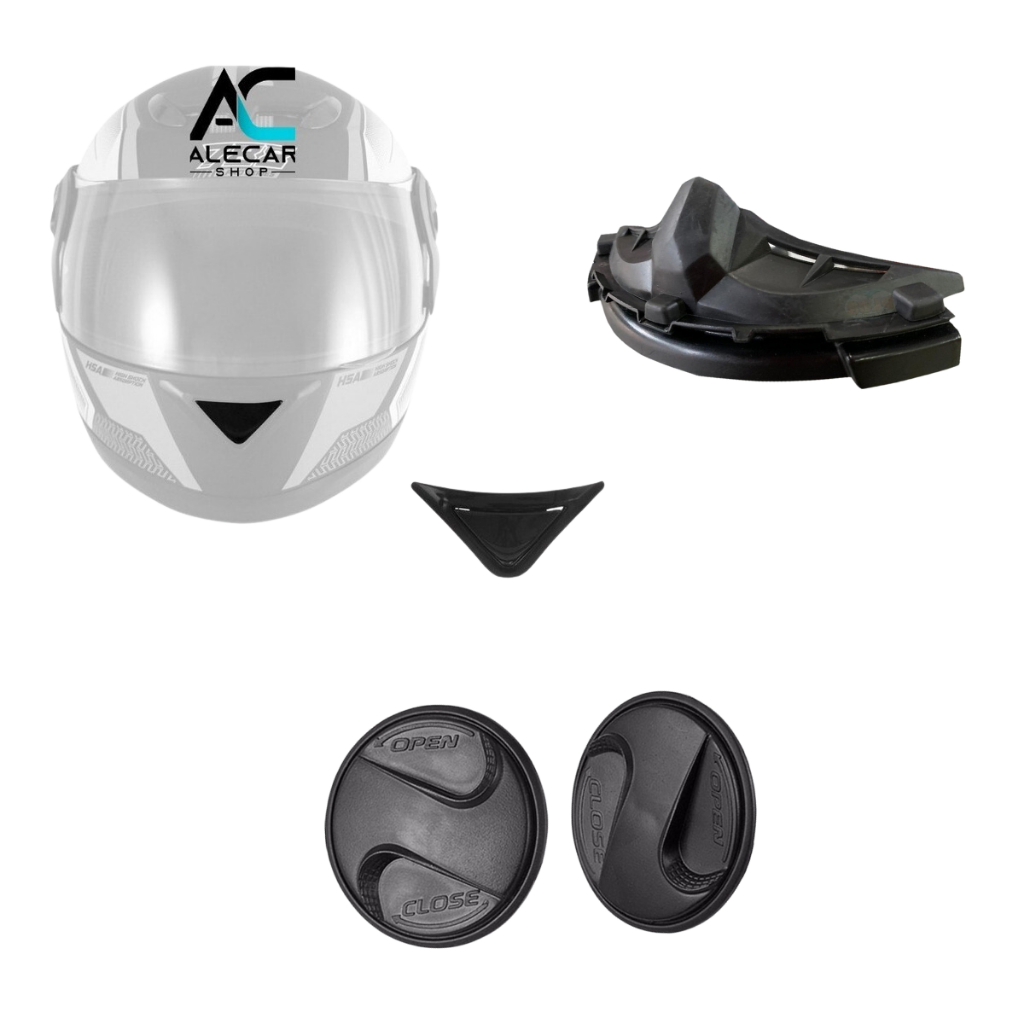 Kit Reparo Pro Tork Capacete G3 G4 G5 G6 G7 Tamanhos Narigueira Entrada ...