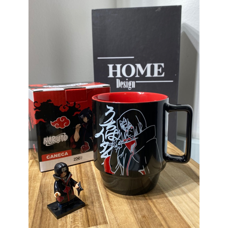 Caneca Itachi Akatsuki Grande | Xícara Naruto Grande Casa Cozinha Decoração