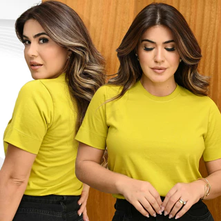 BLUSA FEMININA GOLA O LISA MENEGOTTI 100% ALGODÃO