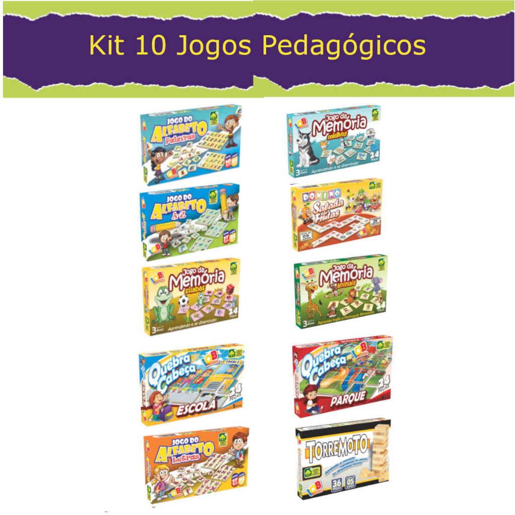 Jogo Educativo - Alfabeto - 2 em 1: Memória e Dominó