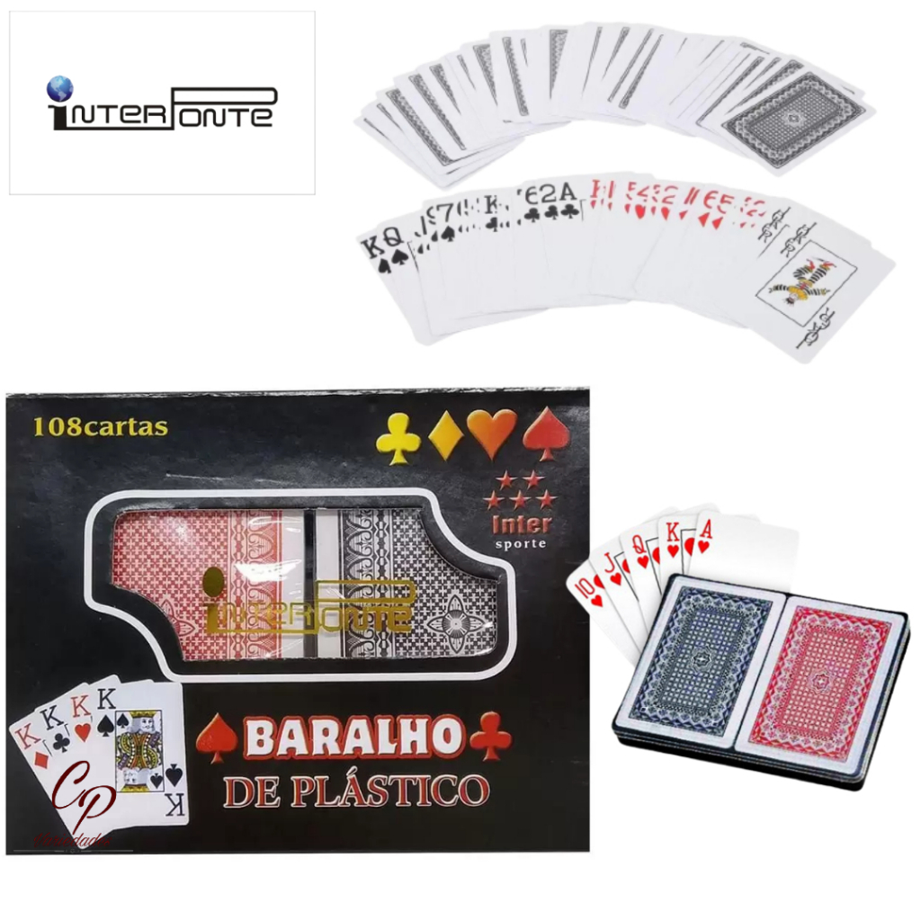 Jogo De Baralho Dourado Cartas Douradas Truco Poker Pibe 21