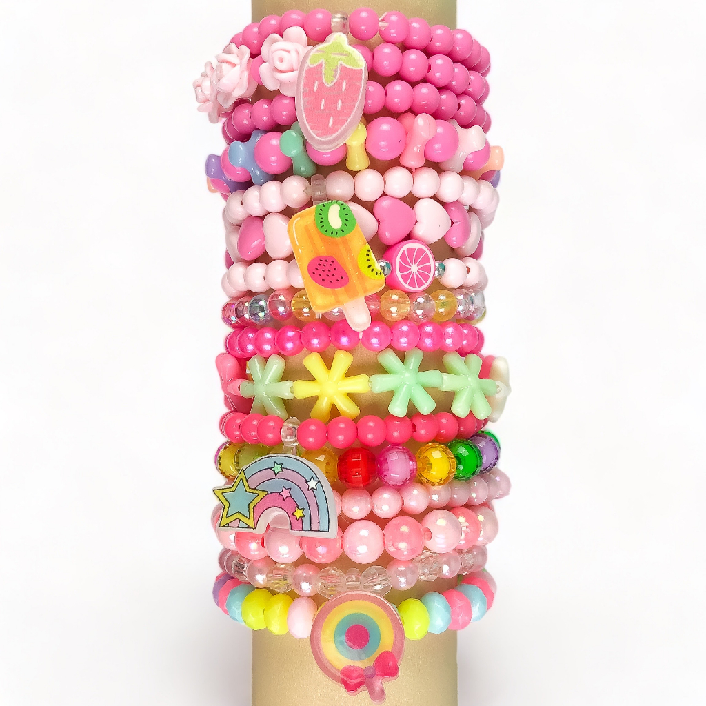 Kit 04 / 12 Pulseira Menina Acessório Moda Infantil