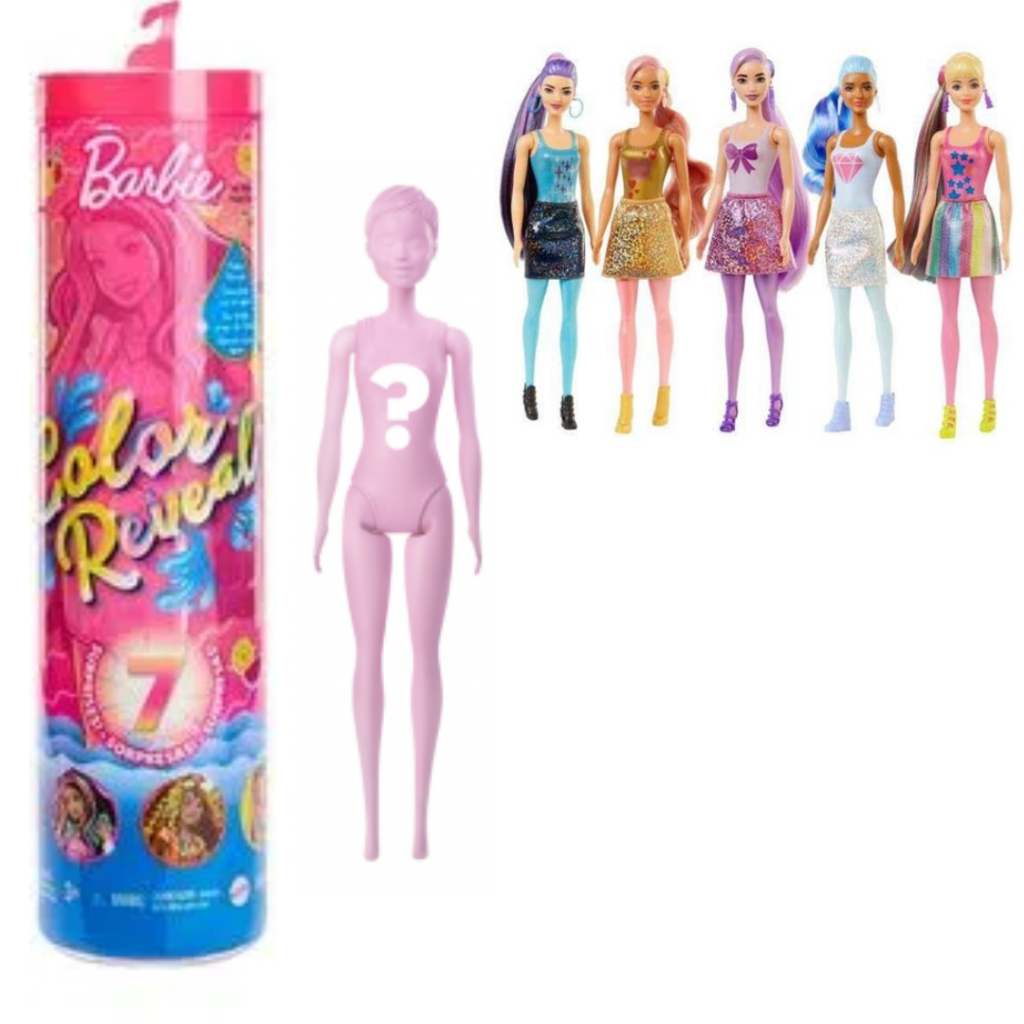 Boneca Barbie Color Reveal Série 7 Brinquedo Surpresa Mattel Original