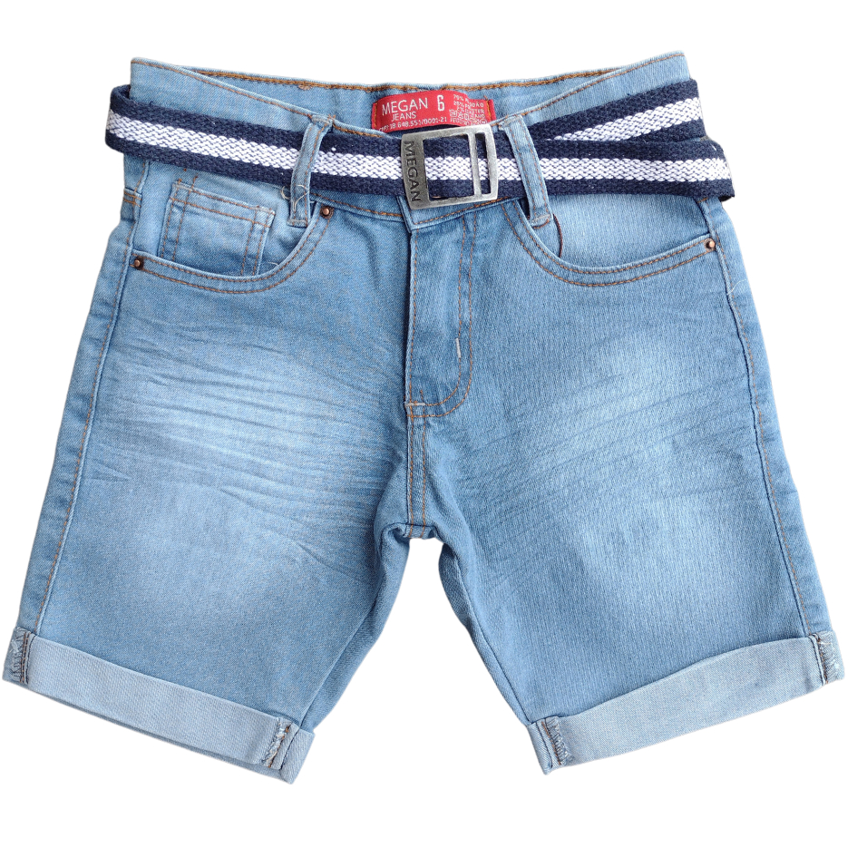 Bermuda Short Jeans + Cinto Infantil Menino | Shopee Brasil
