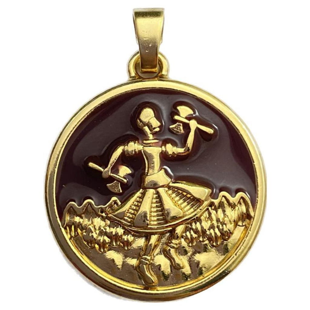 Pingente Xangô Orixá banhado a Ouro 18k Umbanda Candomblé