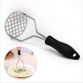 Amassador Batatas Espremedor Manual Legumes Multiuso Aço Inox Com Cabo Plastico Cozinha Multiuso