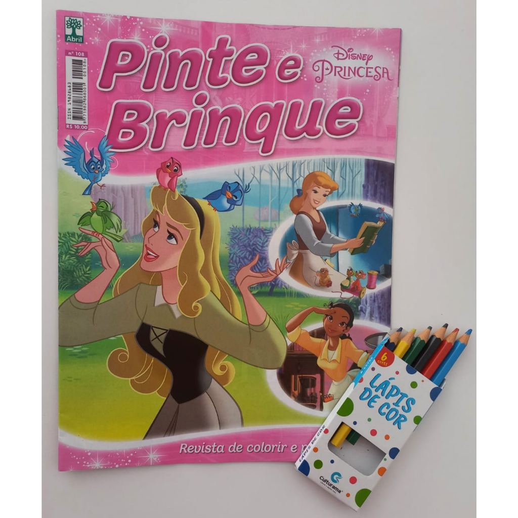 3 Revistas Princesas Disney Colorir Brincar + Lápis Massinha - Abril -  Outros Livros - Magazine Luiza
