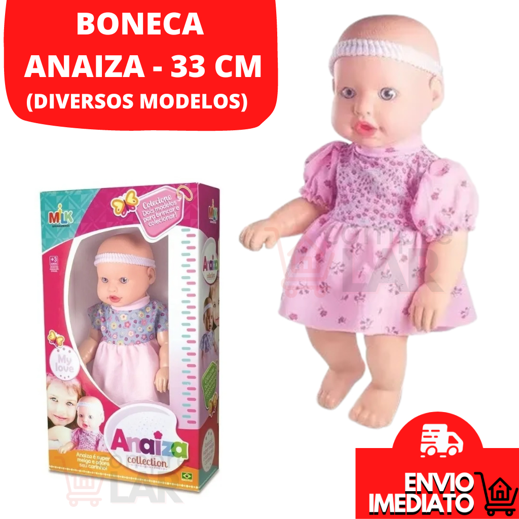 Boneca Nina Grávida 28 Cm Plástico c/ Bebê e Acessórios - 145878