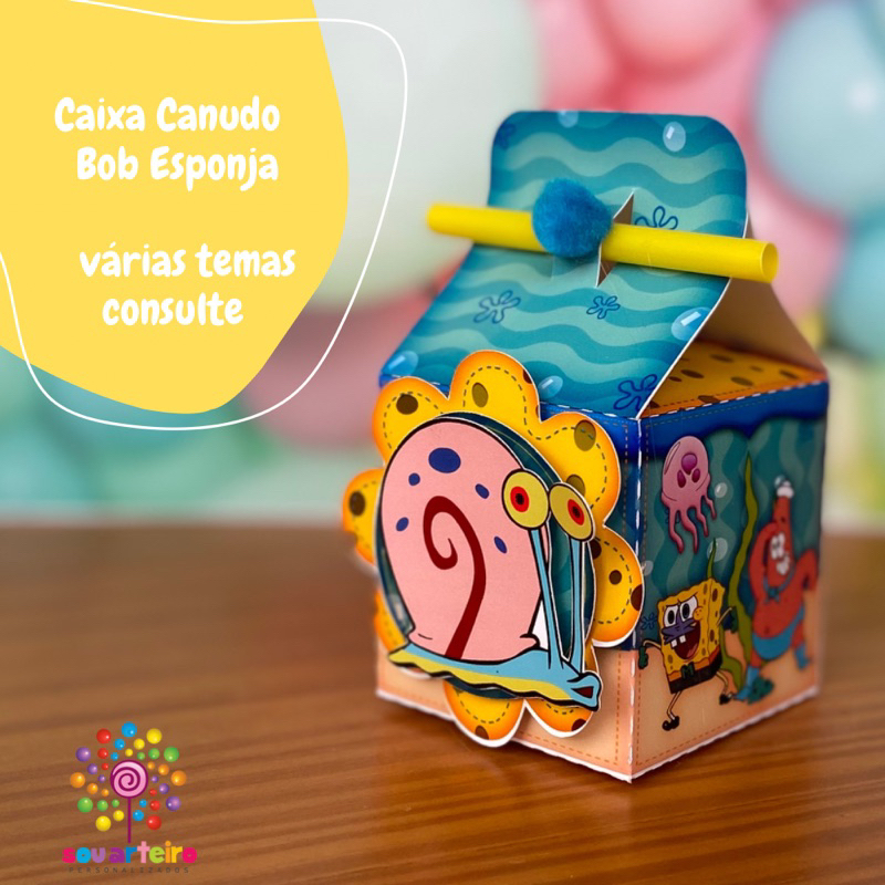 Caixa sushi bob esponja  Elo7 Produtos Especiais