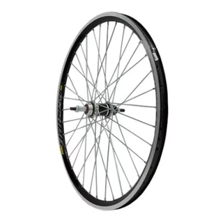 Roda Aro 26 Traseira Aero Montado 36 Furos Com Rolamento - Preta Bicicleta MTB