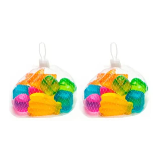 Kit 20 Cubos De Gelo Artificial Reutilizável Coloridos Frutas