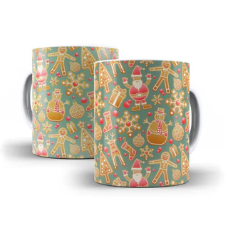 Caneca Porcelana Natalina Natal presente 325ml Com nome foto e frase personalizada oferta