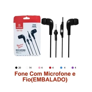 Fone de ouvido de Alta Qualidade Intra-auricular com Microfone entrada P2 "ROXO"