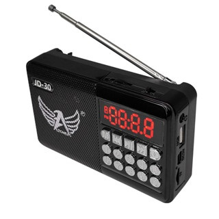 Radinho Mini Rádio Fm Portátil Bluetooth de Bolso com Display digital Entrada Usb SD