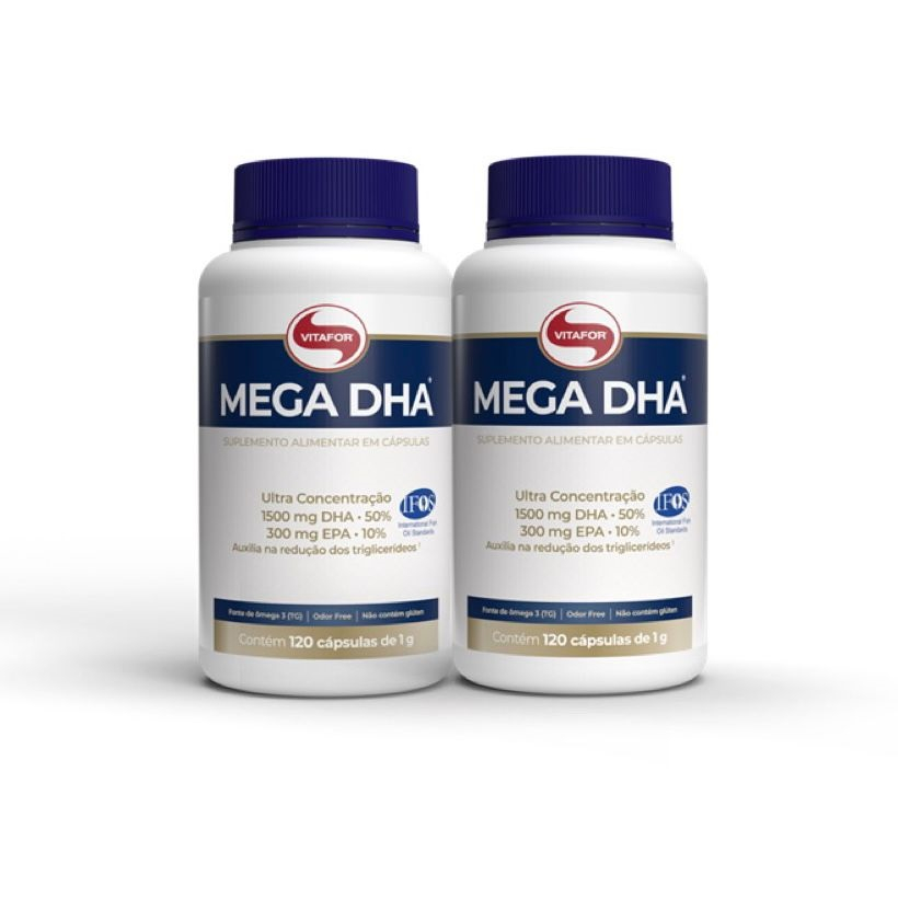 240 Caps De Mega Dha (1500mg Dha / 300mg Epa) - Vitafor - Original Com ...