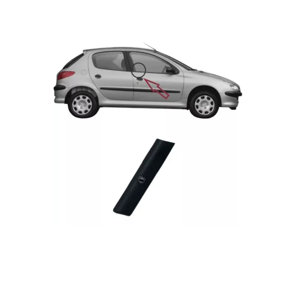 Friso Acabamento Coluna Porta Peugeot 206 207 Lado Dianteiro Direito Passageiro