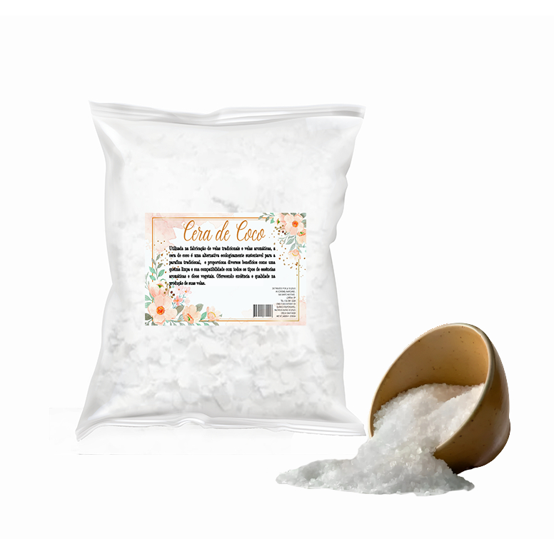 Cera Vegetal De Coco Em Escamas Pronta Para Uso 1Kg