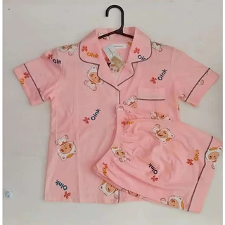 Pijama Infantil Algodão Conjunto de Shorts e Blusa Menina/Menino 130/140/150 ROSA/AZUL