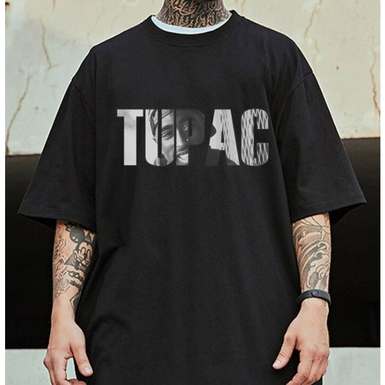 Camiseta Oversized Rapper 2pac Unissex Larga Moda Streetwear