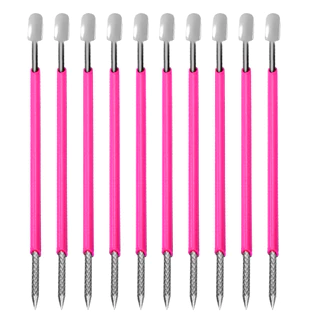 Kit 10 Espátula Bastão Mista Profissional Aço Inoxidável Com Silicone Aiko Cutelaria