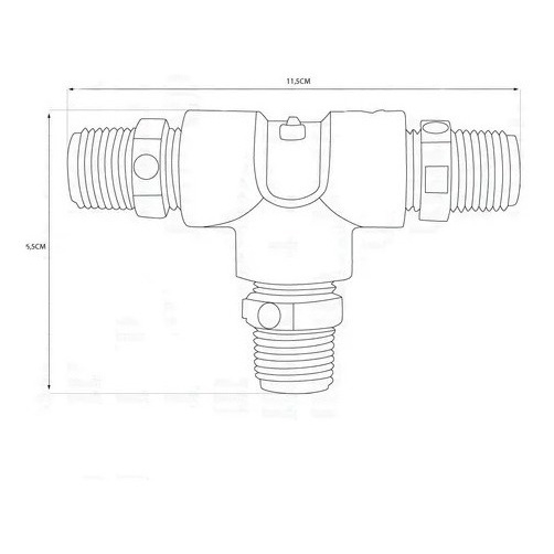 Adaptador Conector T Para Torneira Monocomando Pvc Dc-9067