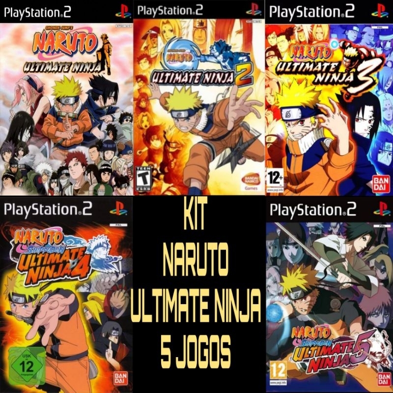 Kit 5 Jogos Ps2 Naruto Ultimate Ninjaa