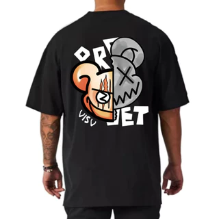 Camiseta Oversized Algodão Streetwear Larga Estilo Coreano