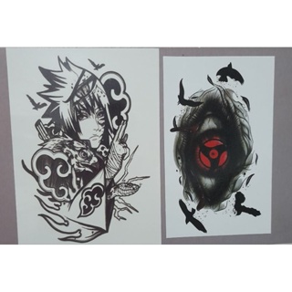 Kit Tatuagem Tattoo Fake Falsa Temporária Removível Naruto Sasuke