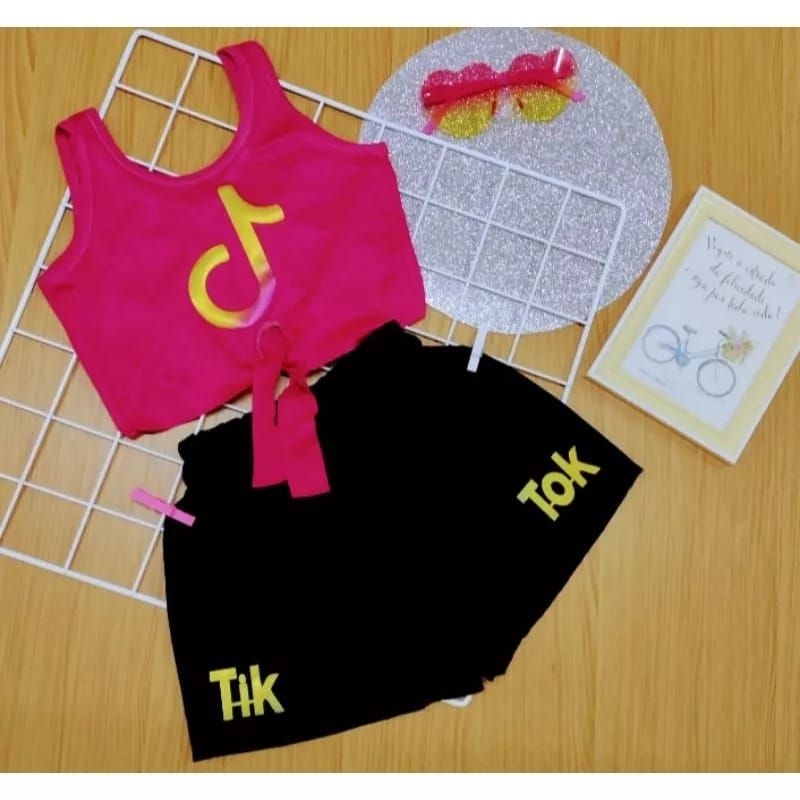 Kit Conjunto Infantil Barbie Short Blusa Mini Blogueirinha