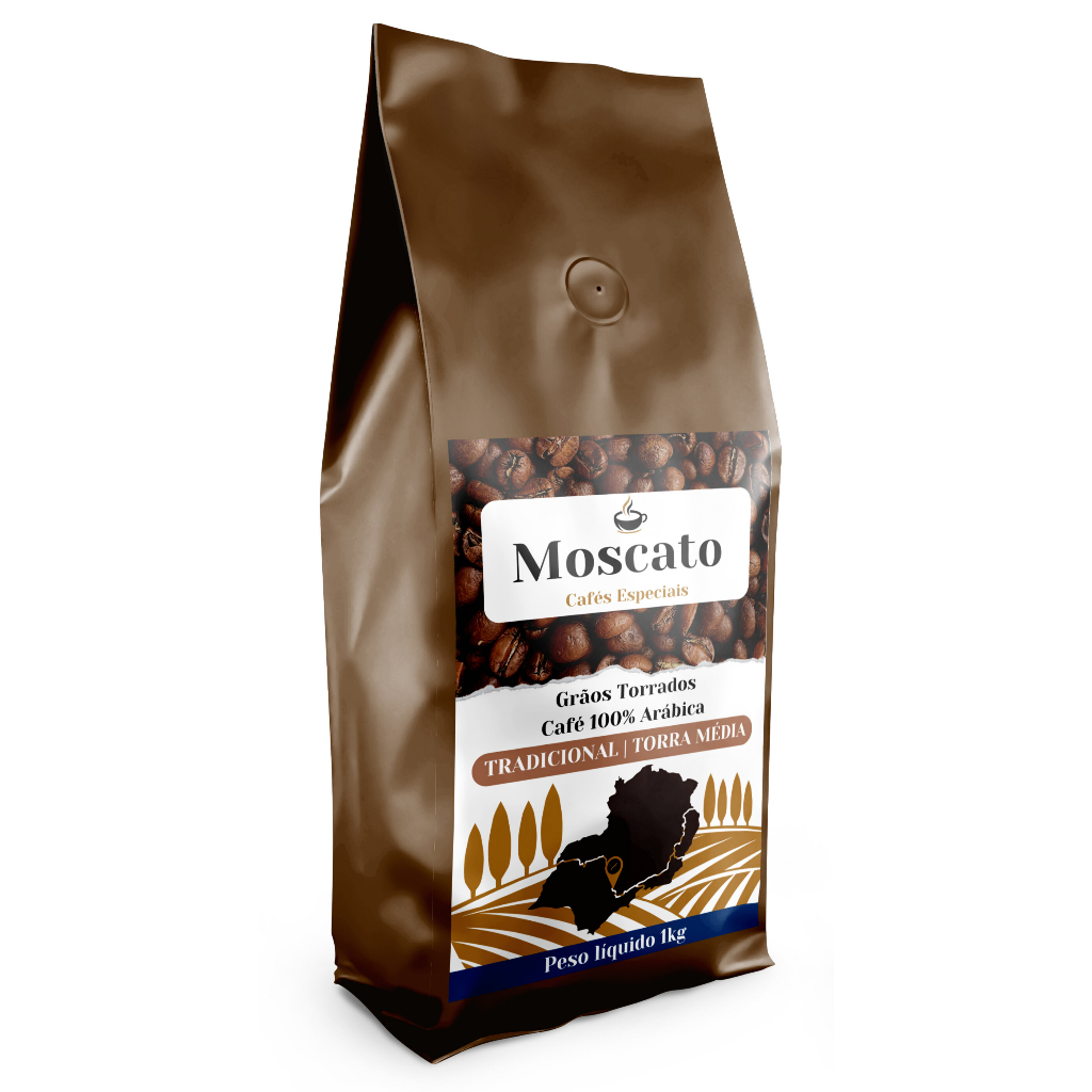 Café em Grãos Arábica Gourmet Torra Média 1Kg Tradicional