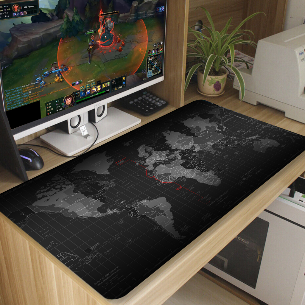 Mouse Pad Mapa Antiderrapante Diversas Estampas 70x35 cm M01
