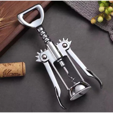 Abridor De Garrafas Saca Rolha Rolhas E Garrafa Mendonza Forte de metal Multiuso 16,5CM