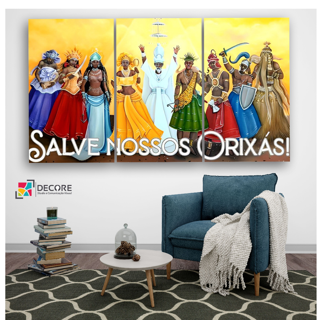 quadro decorativo orixás umbanda religião decoração sala quarto hall