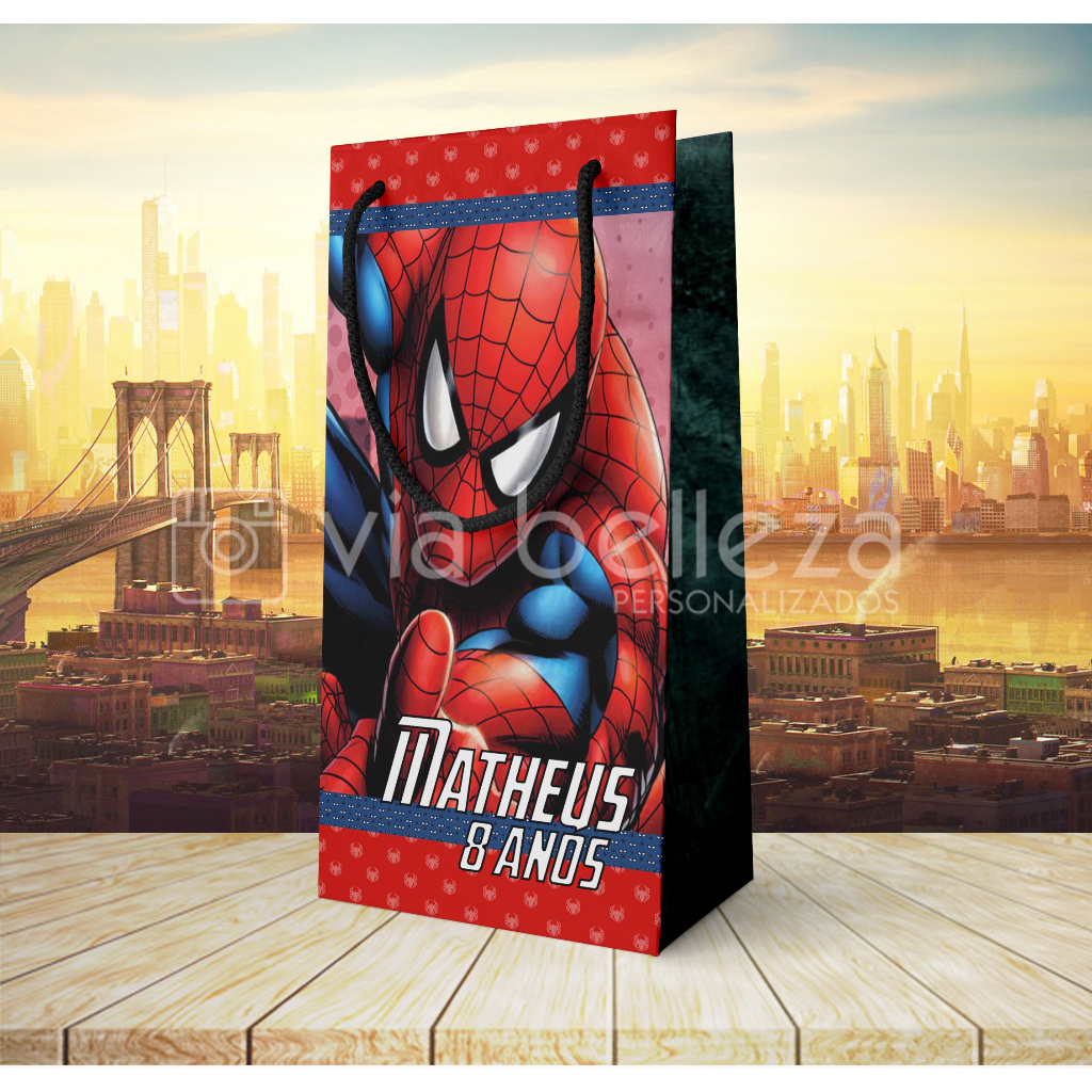 40 Sacolinhas personalizadas homem aranha lembrancinha aniversário ...