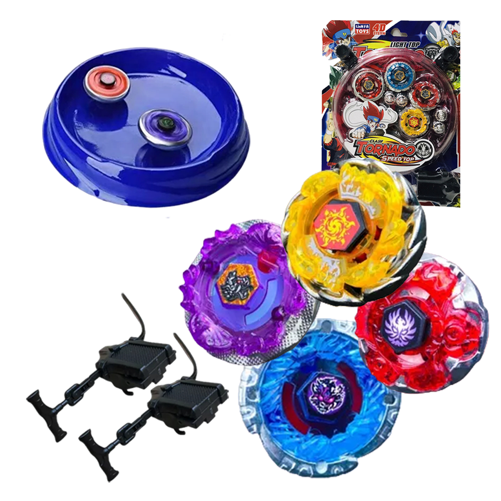 2X Kits Beyblade Brinquedo Com Peões + Lançador Speed Top em Promoção na  Americanas